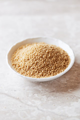 Cous cous in a small dish