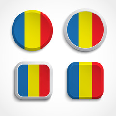 Fototapeta premium Romania flag buttons