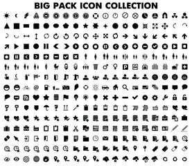 Collection of web and mobile icons and symbols, vector
