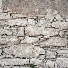Vintage old stone wall