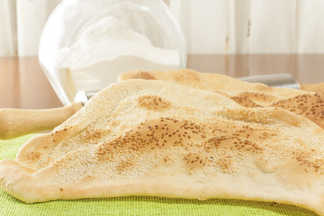 Eastern flatbread sesame