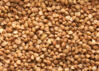 background from buckwheat groats. macro