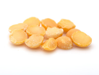 peas on a white background. macro