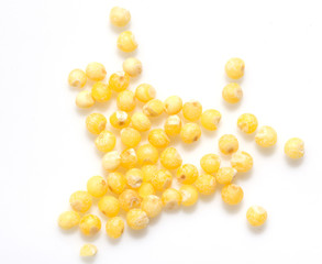 millet on a white background. macro