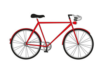 Fototapeta na wymiar Illustration bicycle on a white background