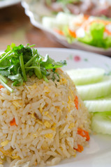 fried rice and fresh vegetable