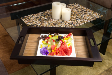 Fruit Plate on Coffee Table