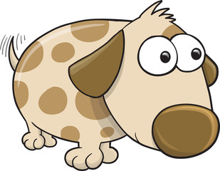 Cute Puppy Dog Vector Illustration Art
