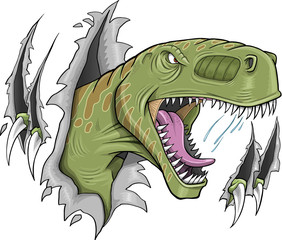 Fototapety  Ilustracja wektorowa dinozaurów Tyrannosaurus Rex