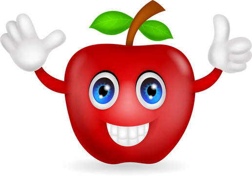 red apple cartoon