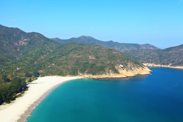 Fototapeta premium Beach with blue sky and sea