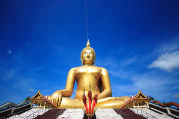 Big Buddha in temple of Thailand