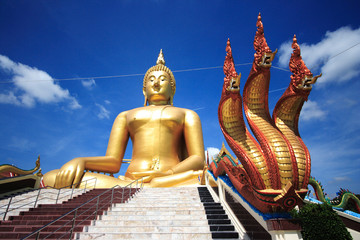 Obraz premium Big Buddha in temple of Thailand
