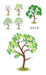 Money Tree Illustration Vector.