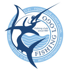 fishing logo, marlin logo