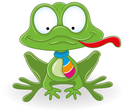 Cartoon frog.