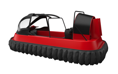 Red Hovercraft Isolated