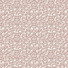 Vintage lace texture, beige seamless pattern