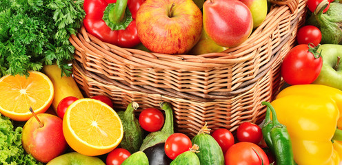 fruit and vegetables background