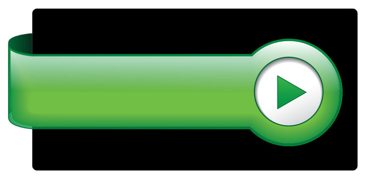 Green Web Button (banner badge symbol blank template vector go)
