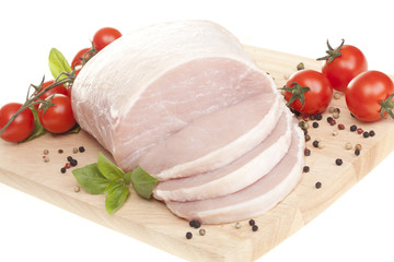 pork chop on a white background