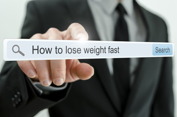 How to lose weight fast written in search bar