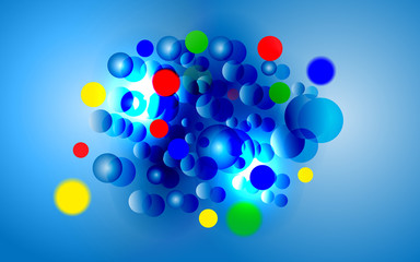 Abstract pattern with colorful circles
