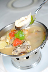 cooking fish soup