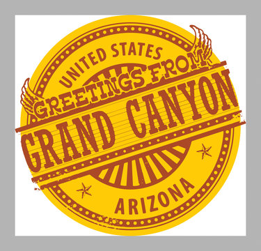 Stamp with text Greetings from Grand Canyon, Arizona, vector