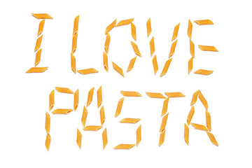 Fototapeta premium I love pasta