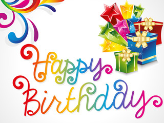 abstract colorful birthday card