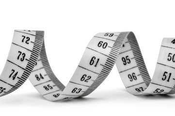 tape measuring isolated on a white background