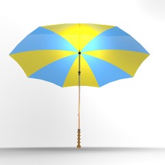 Obraz premium Beach umbrella isolated on white background
