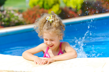 Girl in the pool