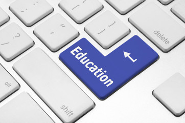 Fototapeta premium Eduaction key on the computer keyboard