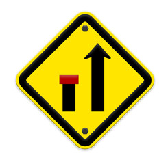 no through road sign,way closed left,part of a series.