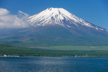 山中湖と富士山