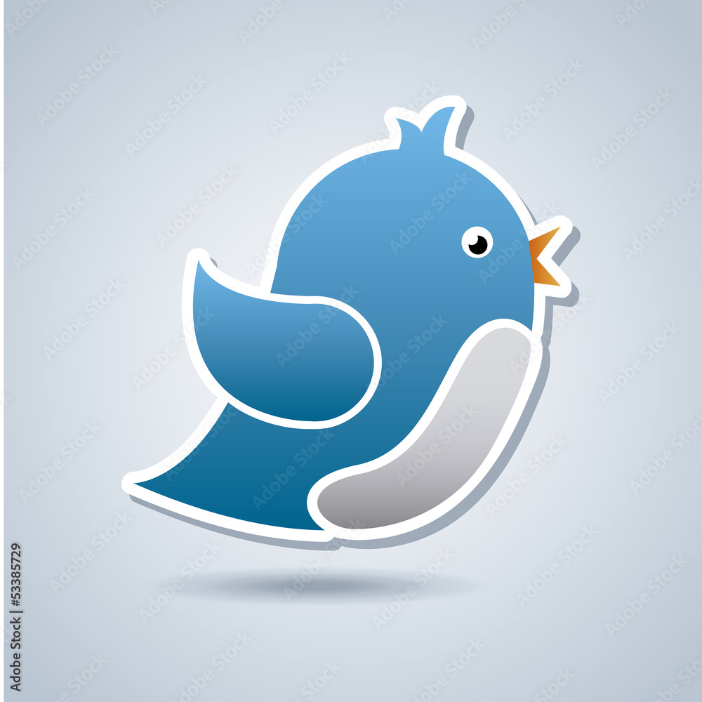 Sticker blue bird