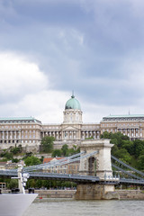 Obraz premium Budapest Castle and Chain bridge