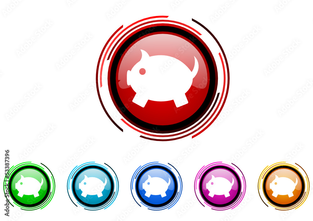 Aufkleber start vector glossy web icon set