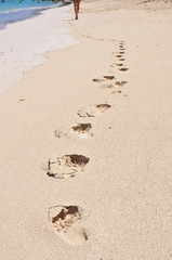 Footmarks on the sand