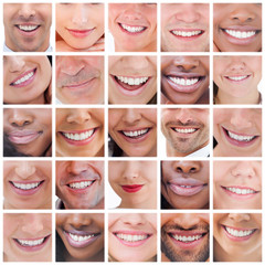 Collage of people smiling