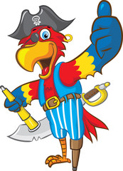 Obraz premium Pirate Parrot