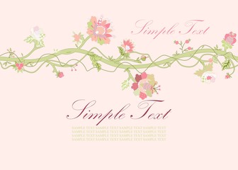 seamless vintage flower card