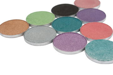 Naklejka premium Eyeshadows isolated on white