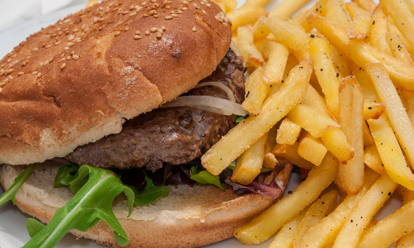fast food hamburger