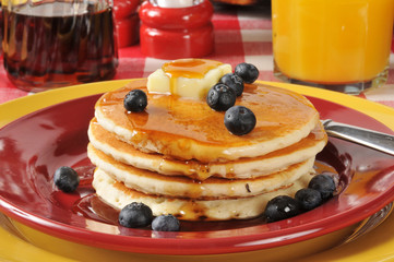 Pancakes with blueberries