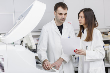 Doctors in the modern medical laboratory