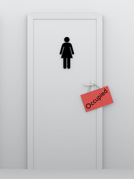 toilet for women occupied