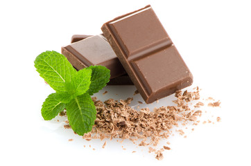 Closeup detail of chocolate parts